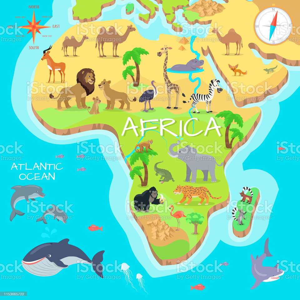Continente africano rompecabezas en línea