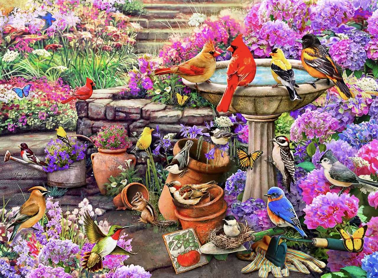 Paysage de jardin paradisiaque puzzle en ligne