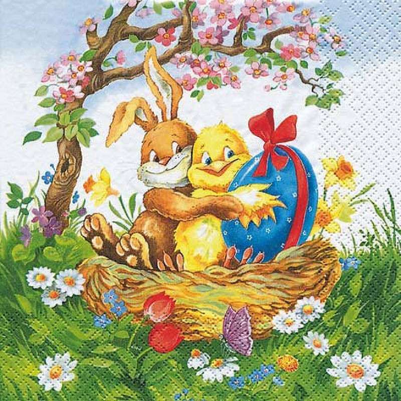 Bunny with chicken jigsaw puzzle online