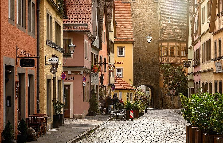 Rothenburg in de schemering (Beieren) online puzzel