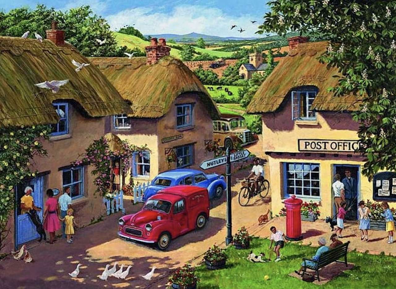 Life in the village 3. Английский художник Steve crisp картина деревня. Английская деревня. Английская деревня картины. Иллюстрации английских деревень.