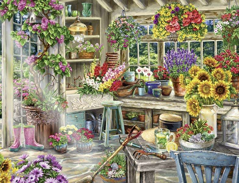 Flowers in the outbuilding jigsaw puzzle online