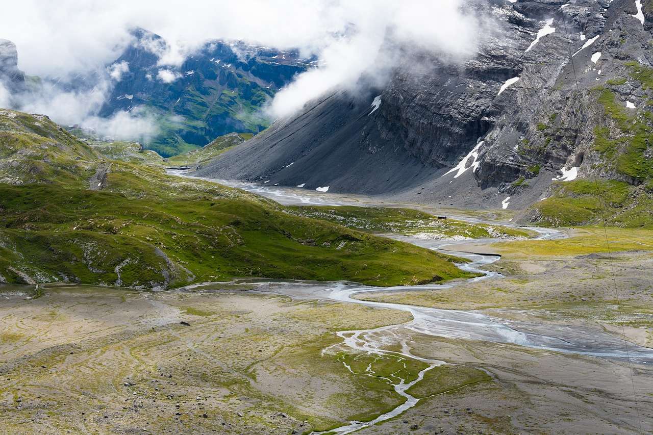 Alpský horský potok skládačky online