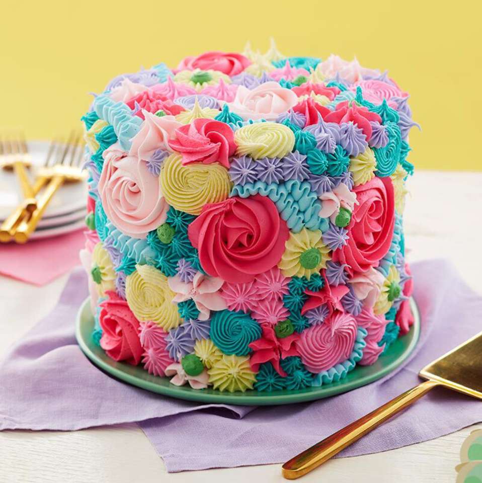 Floral Spring Cake❤️❤️❤️❤️ jigsaw puzzle online