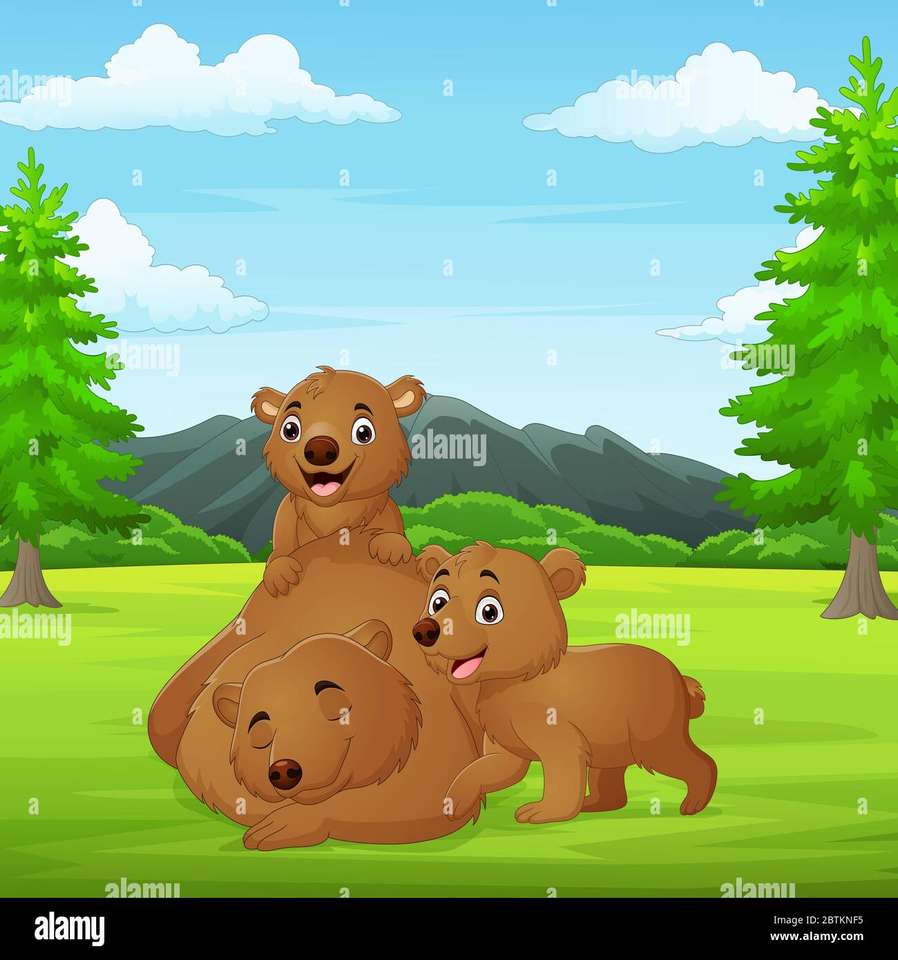 famille d'ours puzzle en ligne