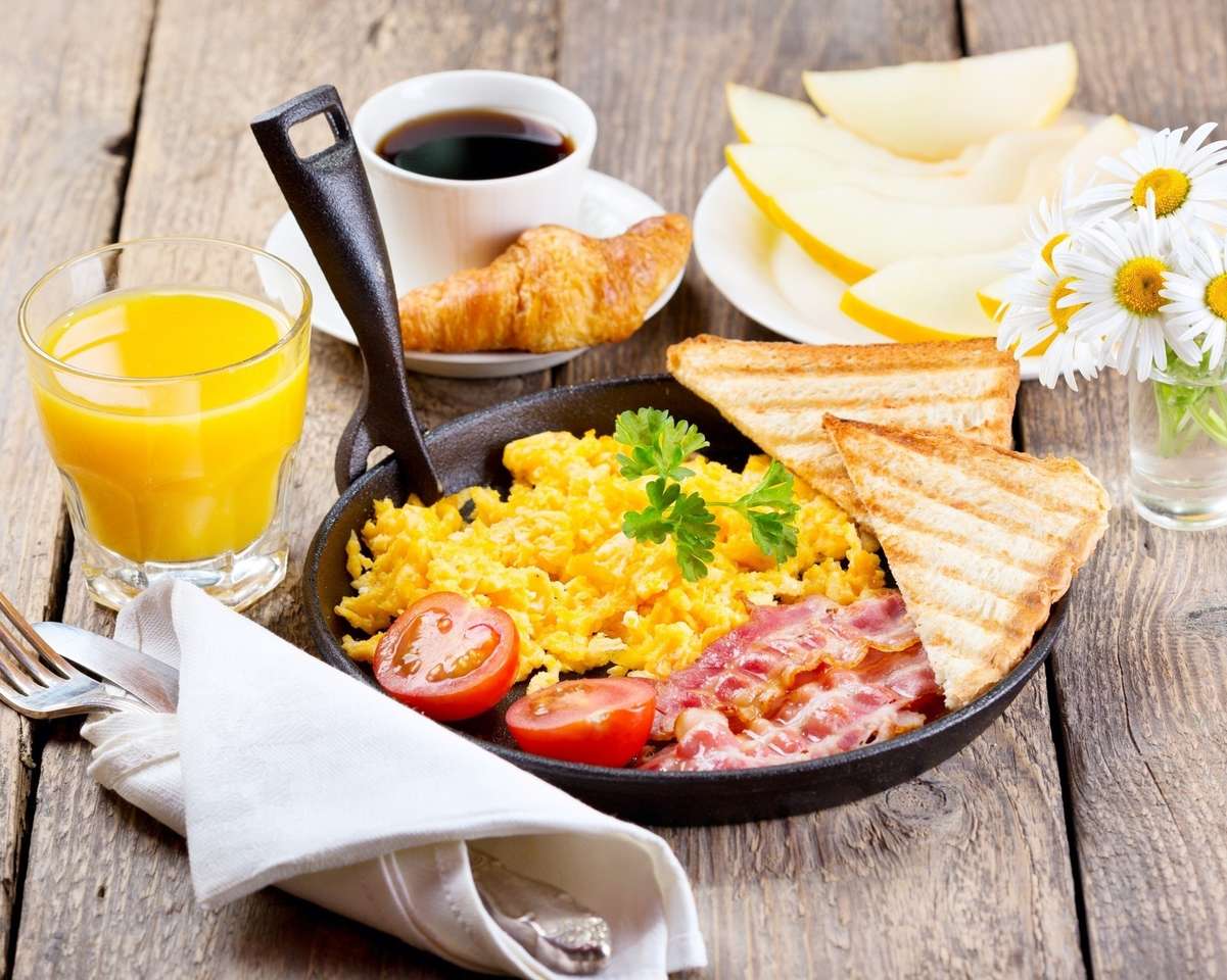 Frühstück mit Rührei Online-Puzzle
