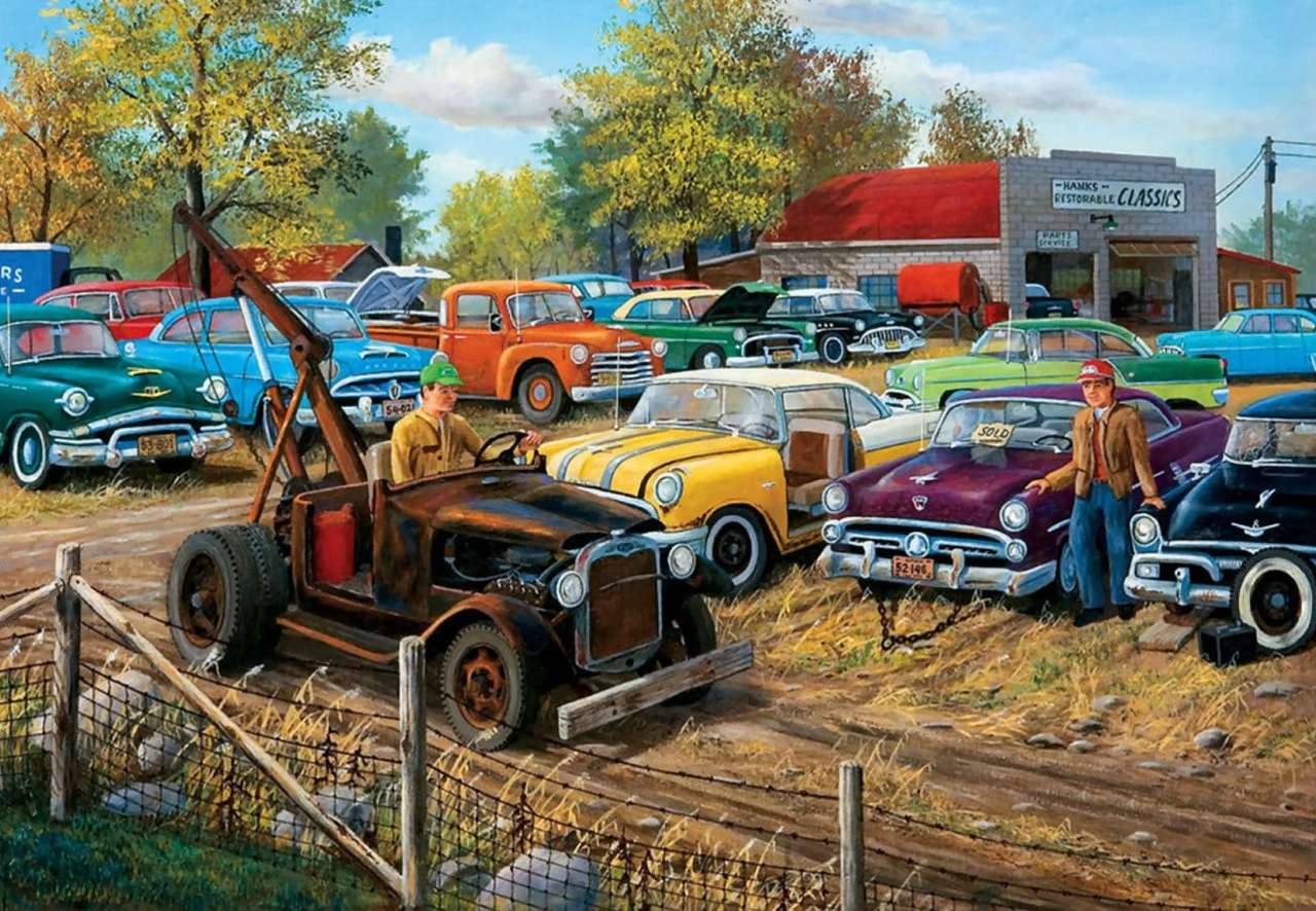A lot of cars from those years online puzzle