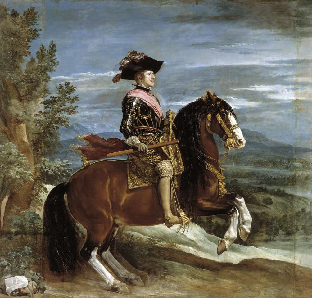 Jezdecký portrét Felipe IV online puzzle
