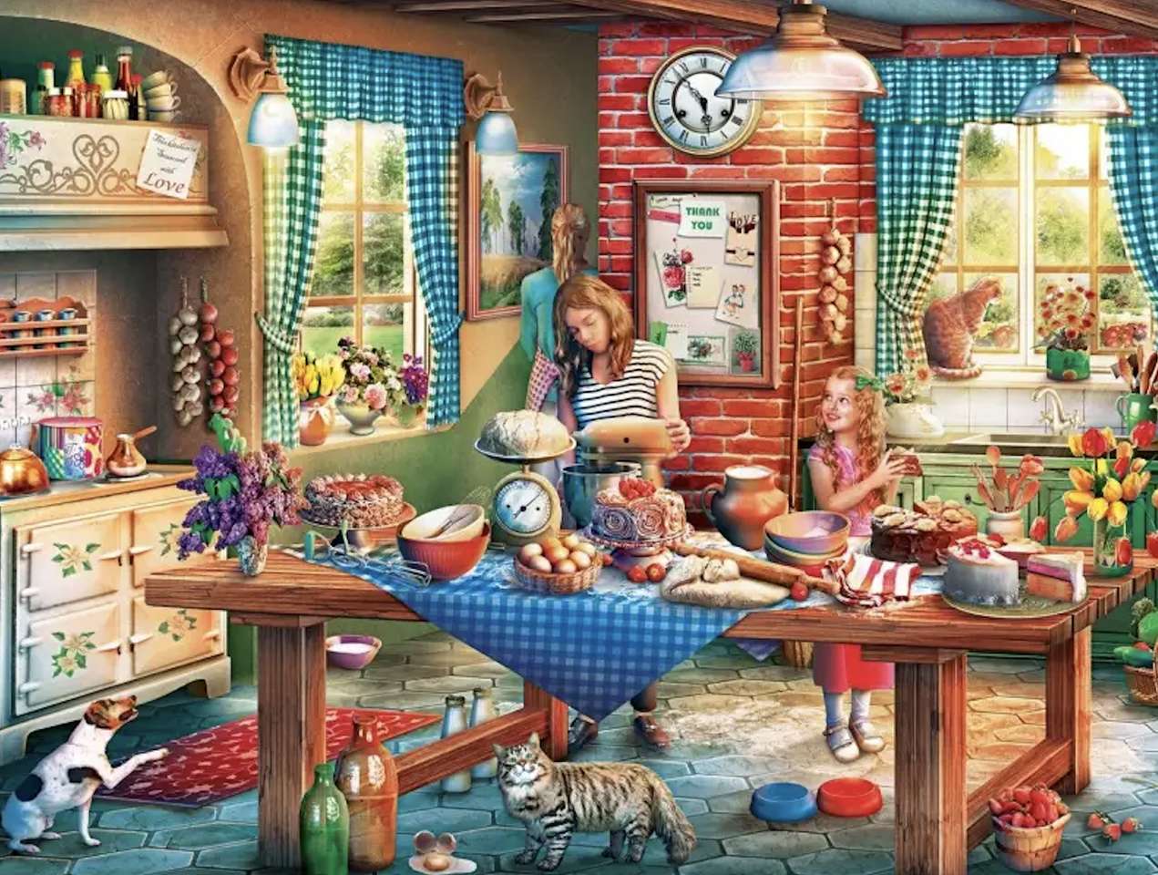 Die Küche – das familiäre Herz des Hauses, wo es herrlich riecht Online-Puzzle