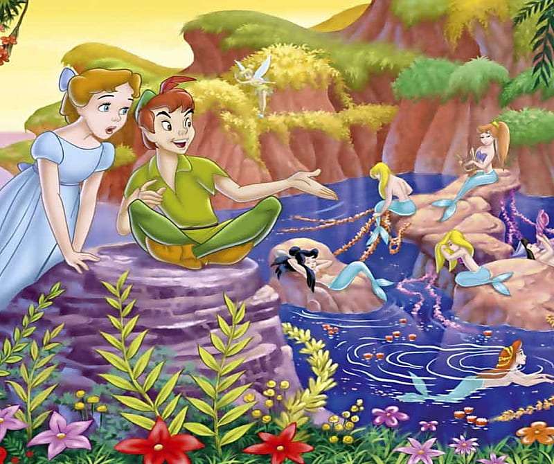 Peter Pan - ontmoeting met zeemeerminnen :) online puzzel