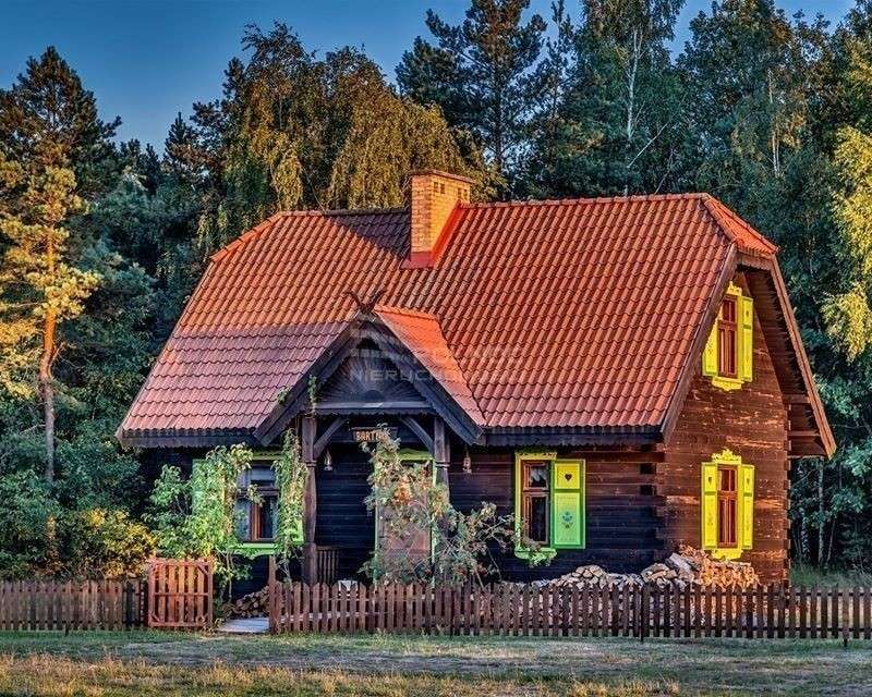 Сельский деревянный дом пазл онлайн