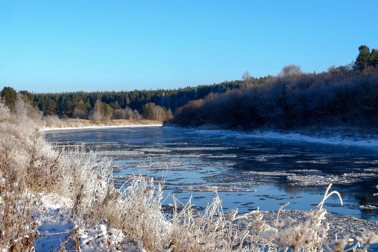 Река Зима онлайн пъзел