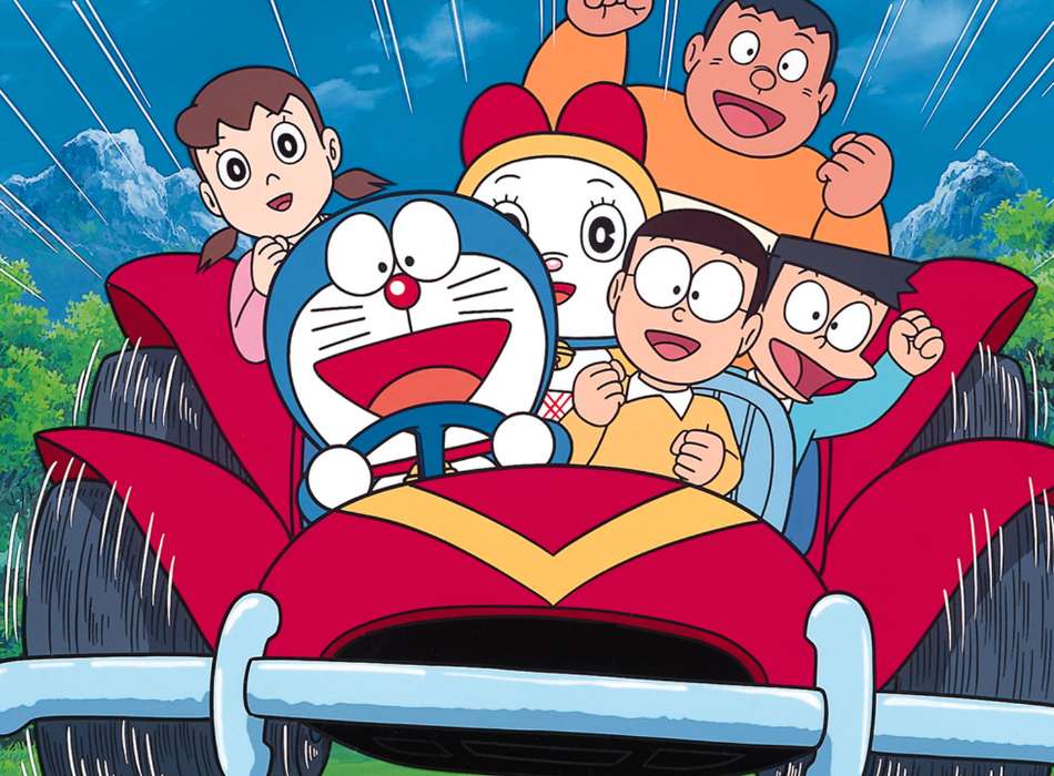 Doraemon y sus amigos viajan rompecabezas en línea