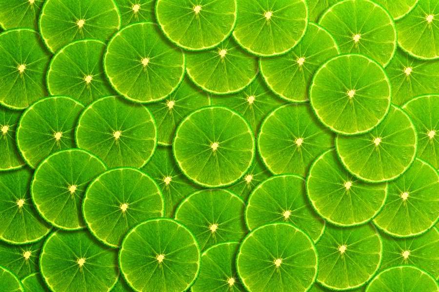 Textur av gröna citron-limeskivor Pussel online