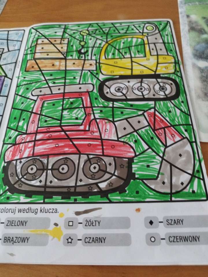 Bagger in der Schule gemalt Puzzlespiel online