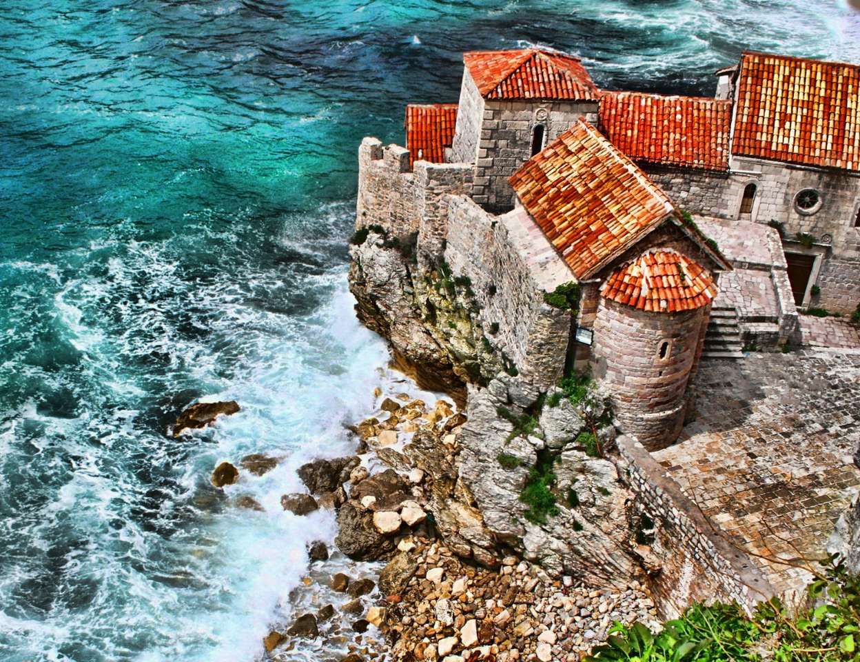 Чорногорія-Будва-вид з висоти, гарне місце пазл онлайн