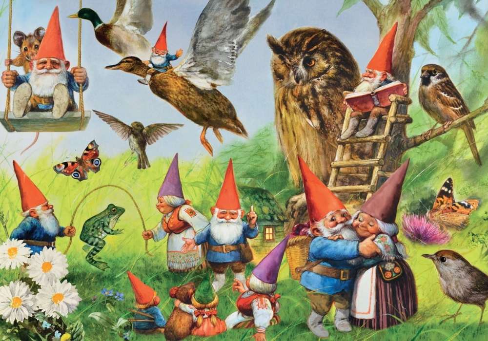 Tierra de gnomos del bosque - Gnome Land rompecabezas en línea