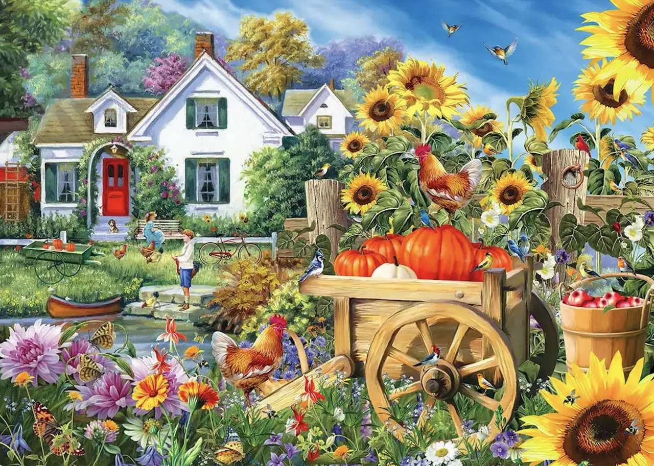 Minnen av vackra ögonblick på hösten, en sagobild Pussel online