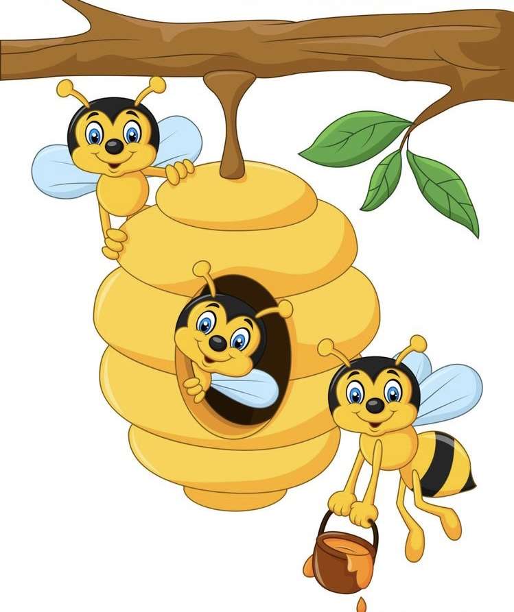 Ευτυχισμένη μέλισσα παζλ online