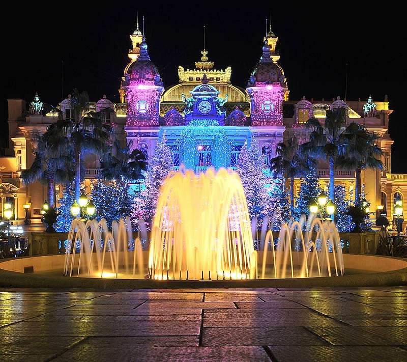 Монако-казино през нощта онлайн пъзел