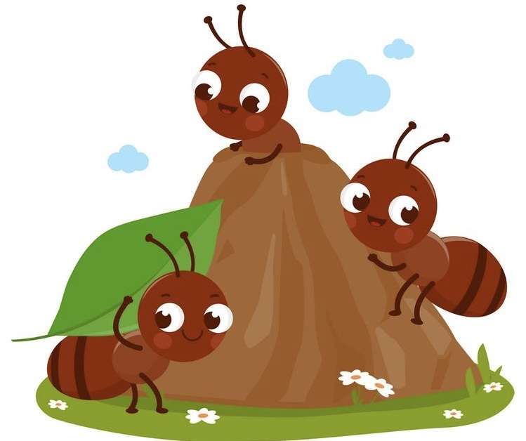 Счастливые муравьи онлайн-пазл