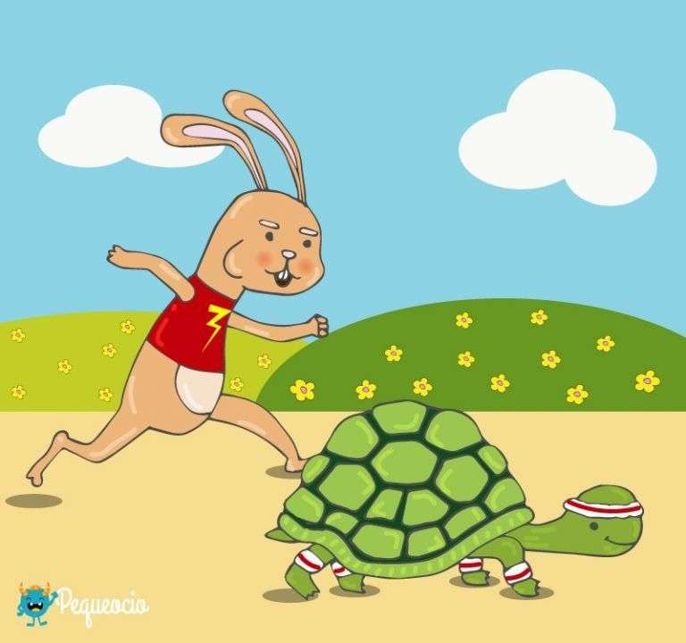 Der Hase und die Schildkröte Online-Puzzle