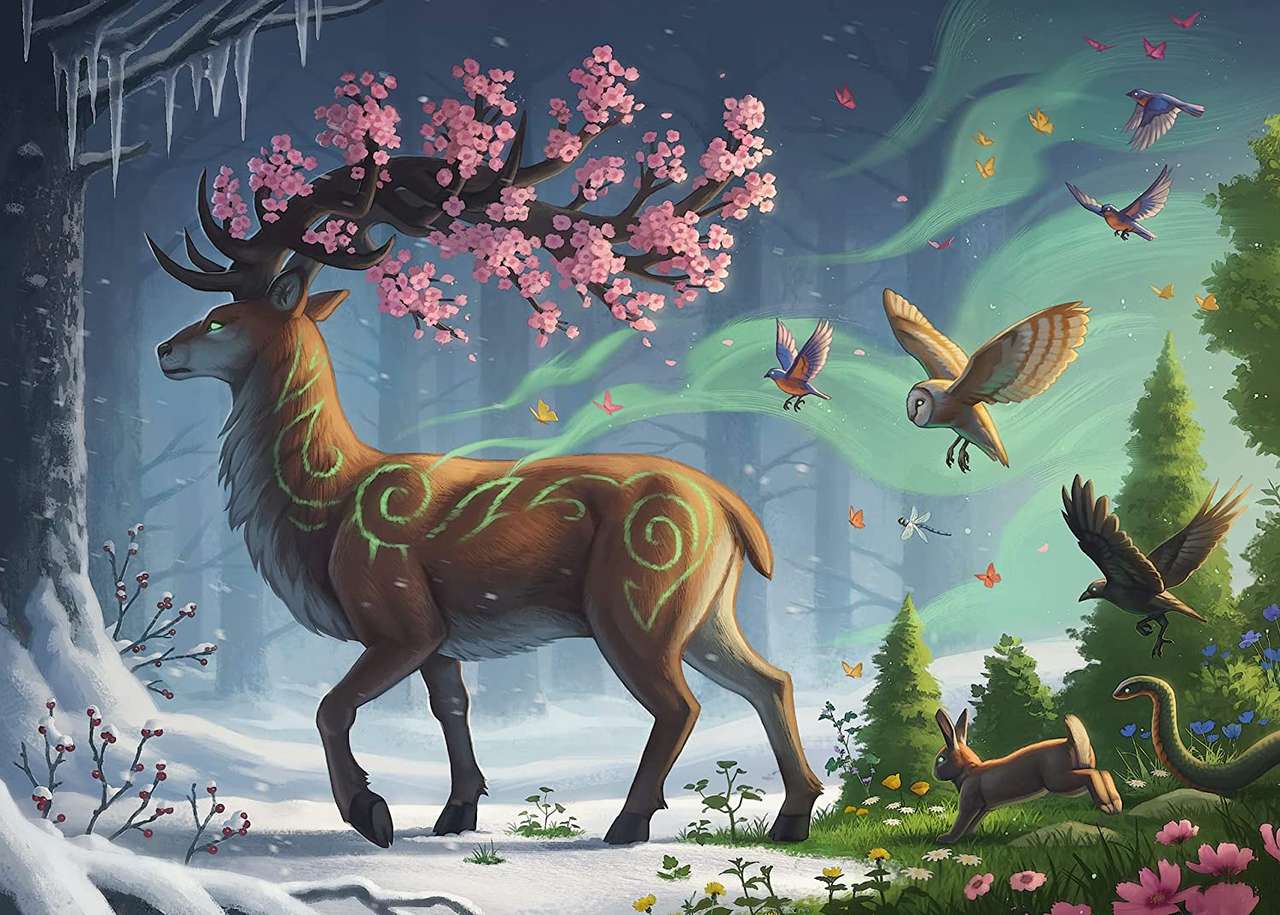 il-cervo-precursore-di-primavera puzzle online