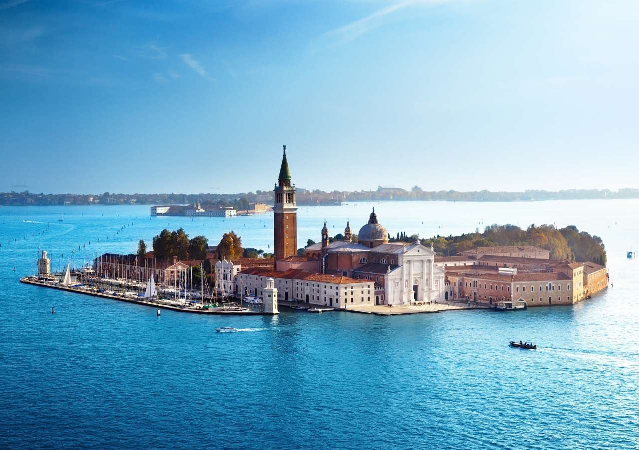 San Giorgio Maggiore - une petite île dans la lagune vénitienne puzzle en ligne