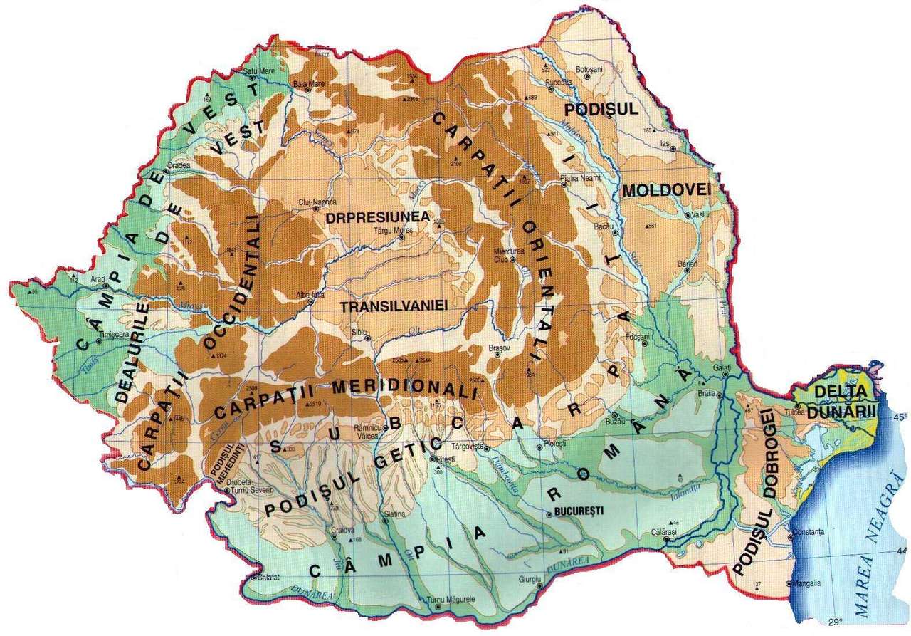 Harta României online puzzel