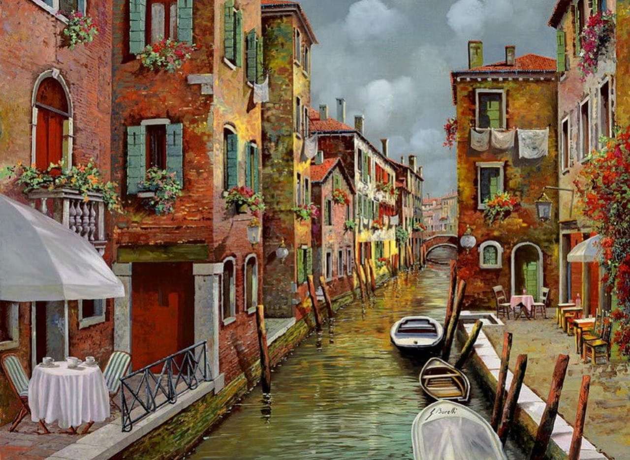 Venezia-Colazione romantica in un affascinante caffè puzzle online