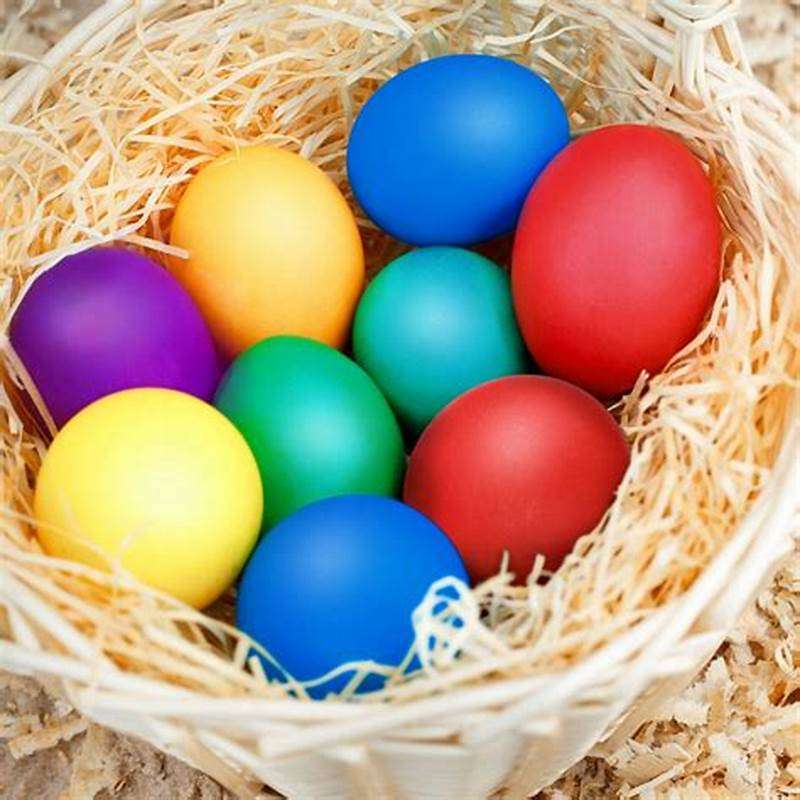 Боядисани яйца в кошница онлайн пъзел