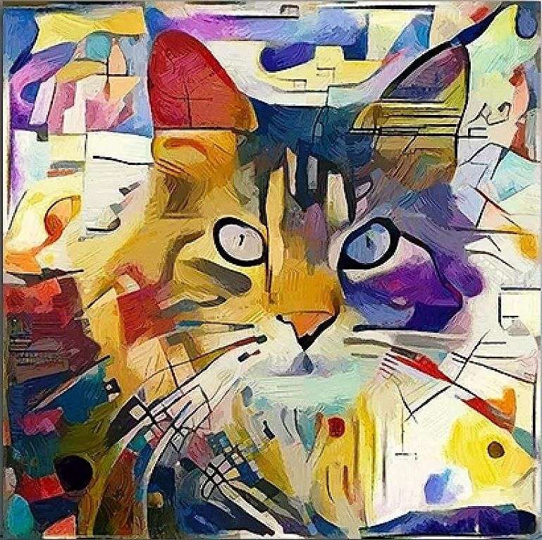 Kandinsky cat puzzle online