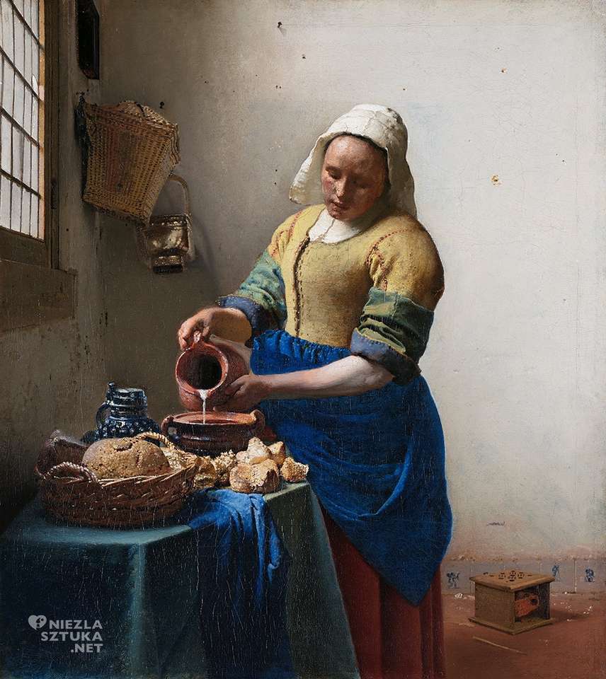 The Milkmaid av Johannes Vermeer pussel på nätet