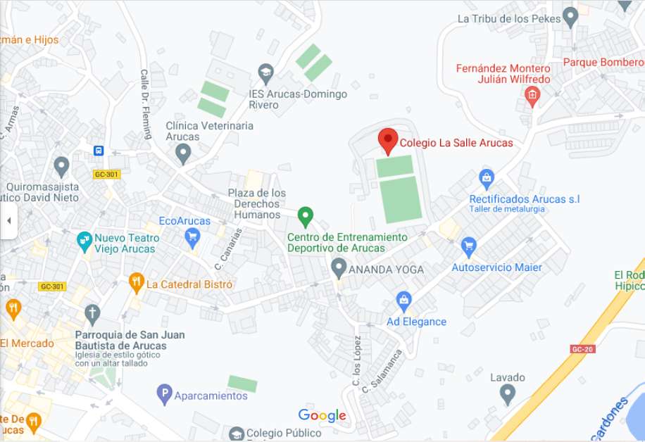 Mapa zóny La Salle Arucas skládačky online