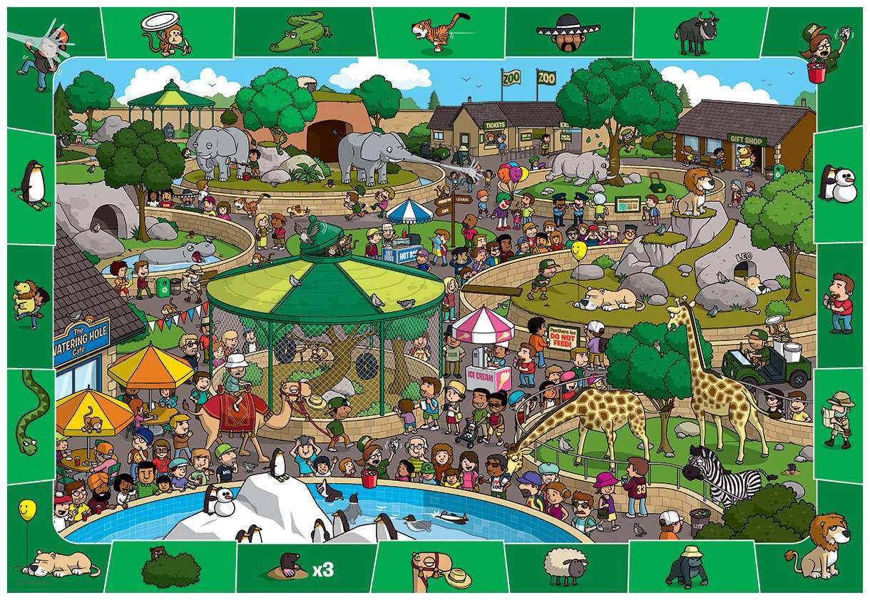動物園への旅行で オンラインパズル