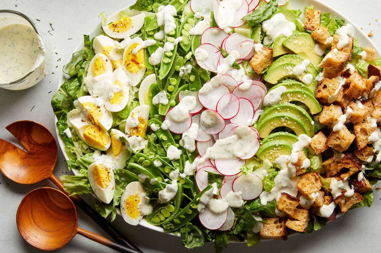 Gegrilde kip salade legpuzzel online