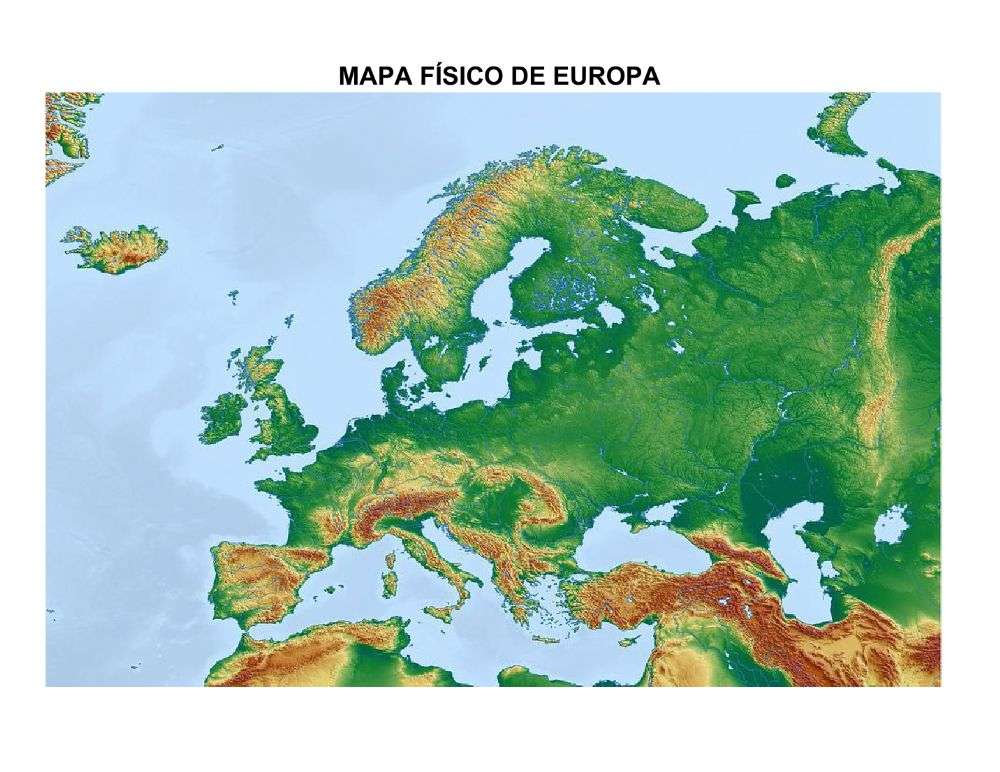 Puzzle Mapa España Física
