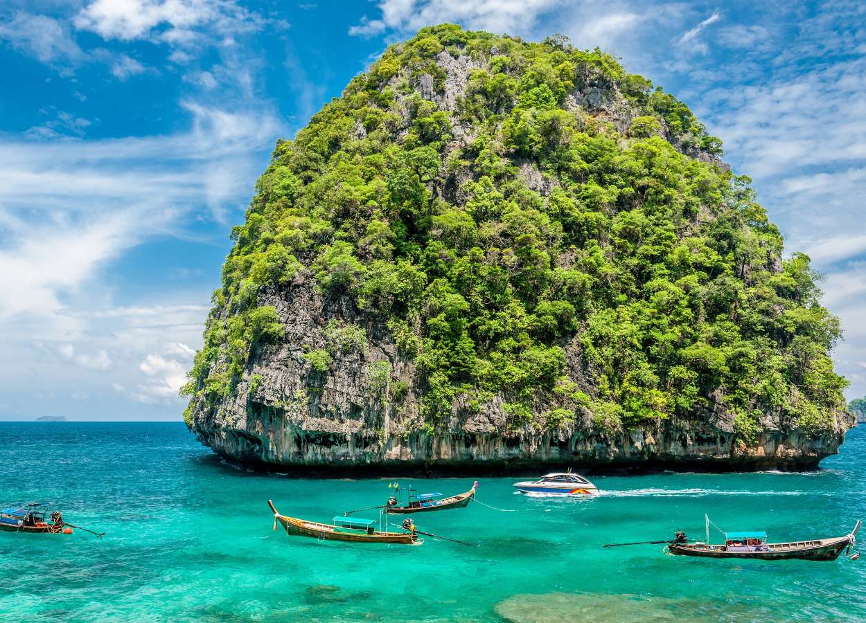 Таиланд - тайская природа на море онлайн-пазл