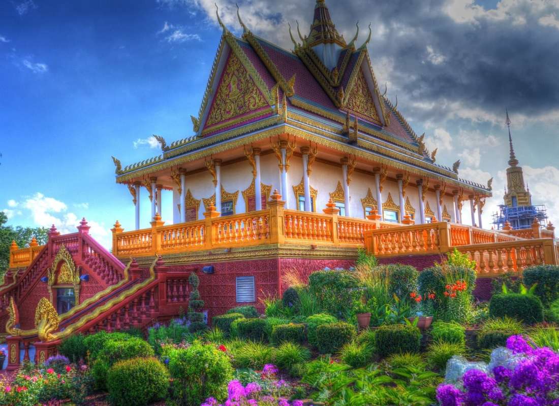 Asia-La bellezza del tempio buddista impressiona puzzle online