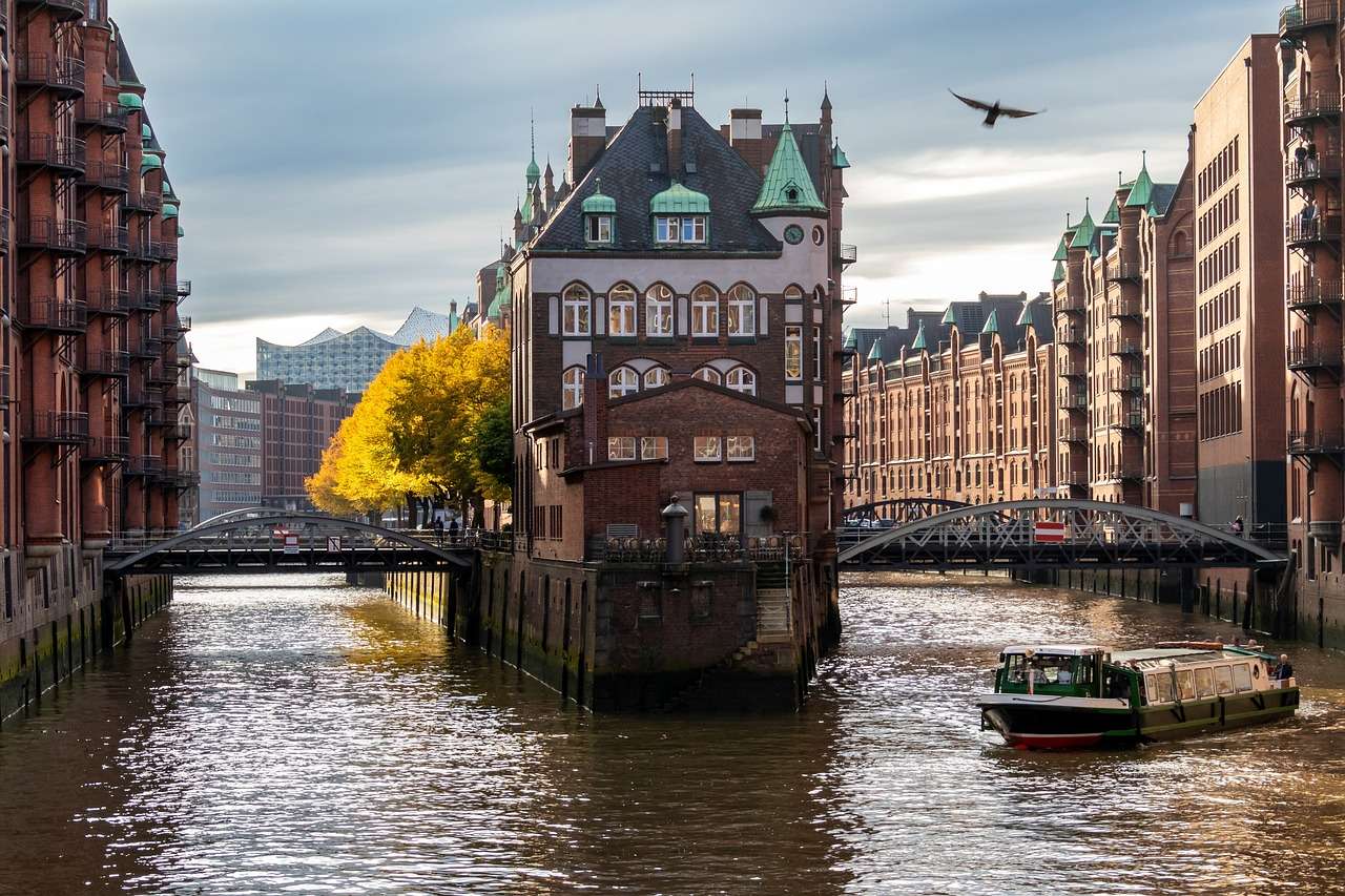 Hamburg Kanaal legpuzzel online