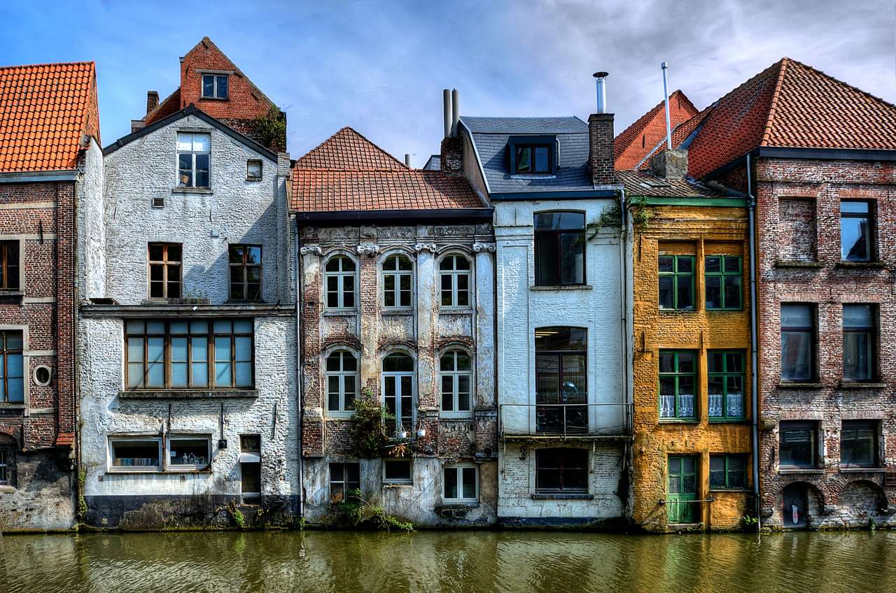 Kraanlei, Gent, Belgien pussel på nätet