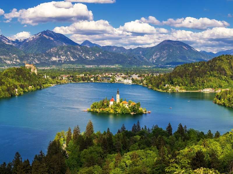 Озеро в Словенії онлайн пазл