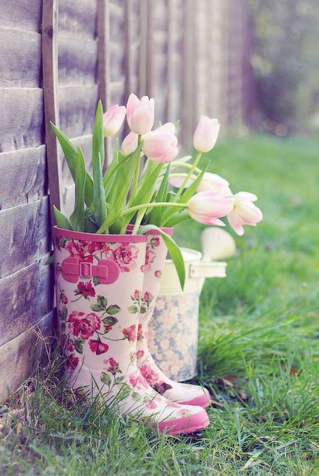 Květinové boty skládačky online
