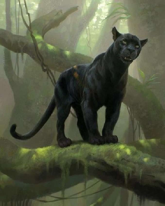 Schwarzer Panther Online-Puzzle