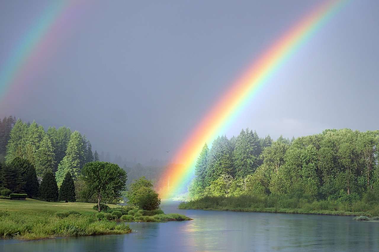 Regenbogen, Fluss Puzzlespiel online