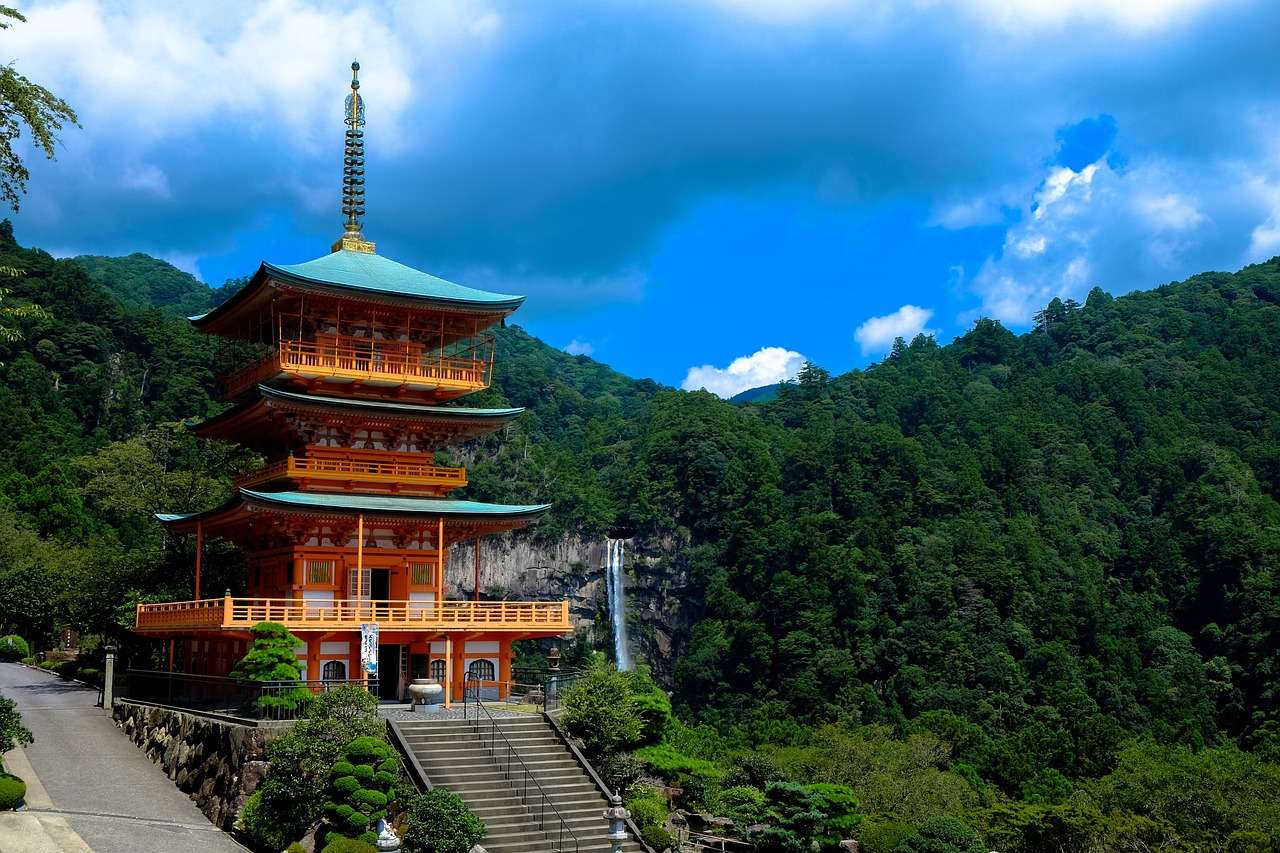 Japan historisk gammal byggnad pussel på nätet