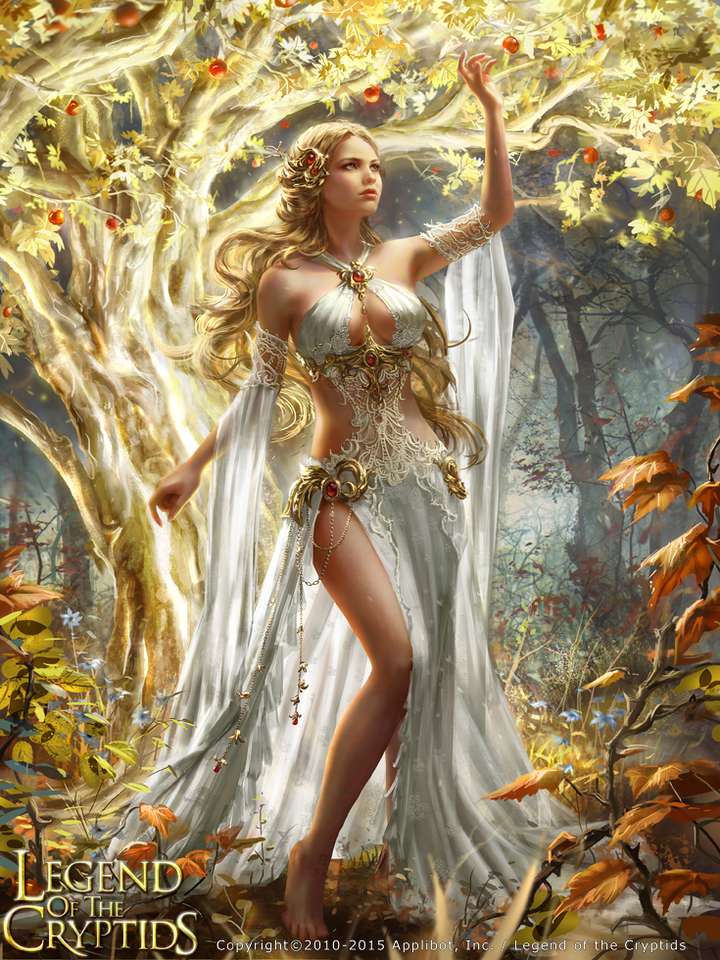богиня в лесу пазл онлайн