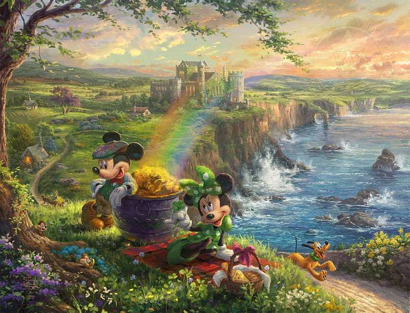 Mickey și Minnie Mouse în Irlanda jigsaw puzzle online