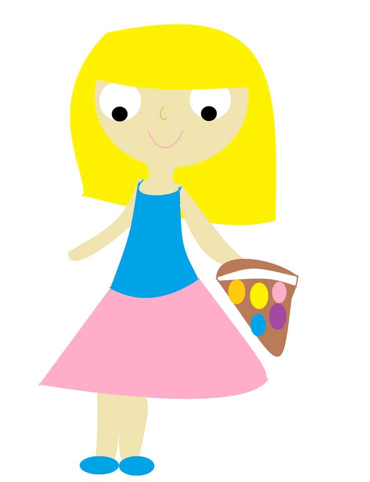 Малко момиче с кошница от фабрика за пъзели онлайн пъзел