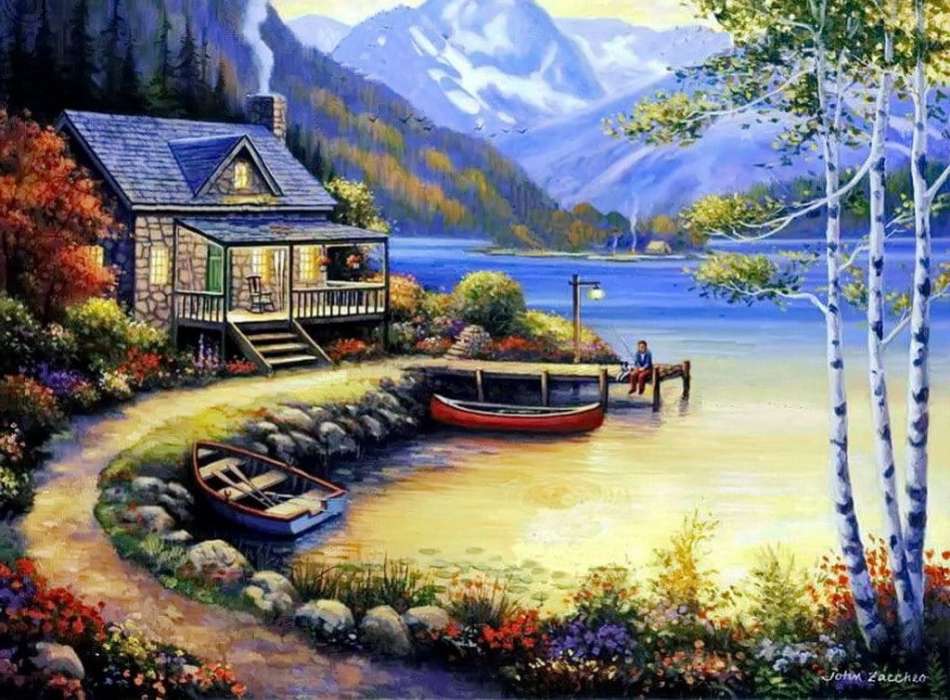 An ideal paradise place for fishing fans online puzzle